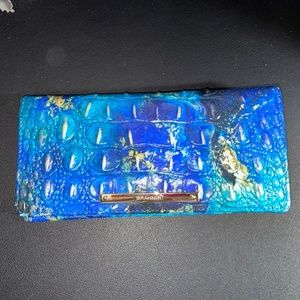 Lightly Used Brahmin Blue Snap Wallet Bifold